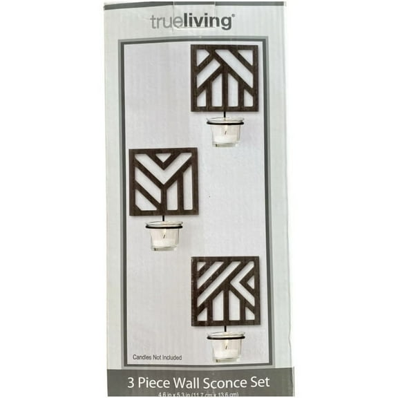 Trueliving 3-Piece Wall Sconces Dark Finish