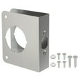 thumbnail image 1 of Placa de refuerzo para puerta Uxcell para reparación y refuerzo de puertas, 1 juego para puerta de 1-3/8" de grosor, tamaño 4-1/2", plata, 1 of 6