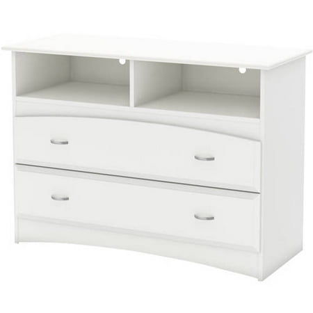South Shore Imagine 2-Drawer Storage Unit and TV Stand, Pure White