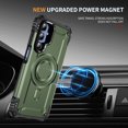 thumbnail image 5 of Designed for Samsung Galaxy A16 5G/4G Armor Case with Camera Cover Stand, Shockproof Protection, Support Magnetic Wireless Charger Rugged Cover for A16 5G/4G, Support Car Magnetic Holder - Armygreen, 5 of 7