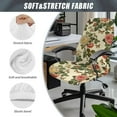 thumbnail image 5 of FKELYI Office Chair Cover Retro Rose Flower Butterfly Print Stretch Fabric Computer Chair Slipcover Washable Anti-Dust Rotating Chair Protector for Boss Chair Home Decor, Small, 5 of 6