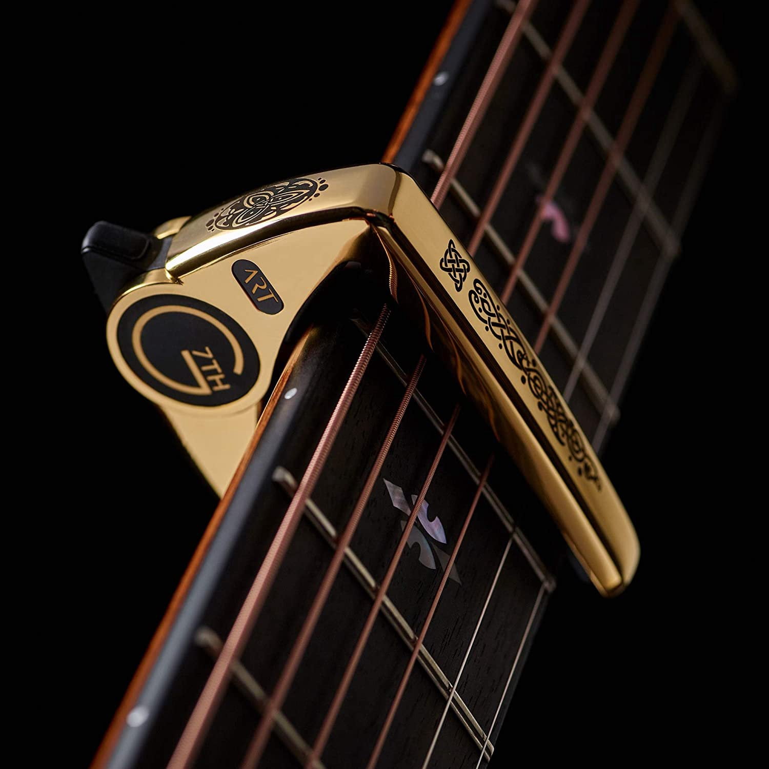 G7th Special Editions 6 String Guitar Capo, Ambidextrous, Gold, 63g/2.2oz. Low profile and non-intrusive (C81153)