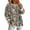 Brown, variant on Winter Snow Tree Camo Print Women Fake Two Piece Sweatshirt Crew Neck Long Sleeve Side Slit Hem Loose Tunic Top Casual Pullover Blouse for Women Outdoor Brown L
