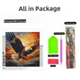 thumbnail image 2 of Flying Eagle in Red Cloud Sky DIY 5D Diamond Art Painting by Number Kits for Adults Paint with Full Drill Round Diamond Gems Painting Art Craft for Home Wall Decor 13.8x13.8inch(2), 2 of 8