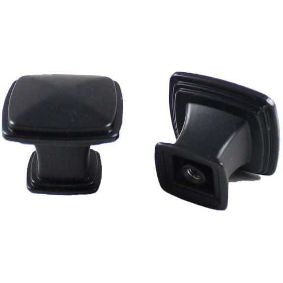 Formosa Design Hardware Cabinet Hardware Flat Black Square Knobs