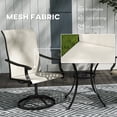 thumbnail image 5 of Outsunny Patio Swivel Chairs Set of 2, High Back Patio Dining Chairs with All-Weather Mesh Fabric and Metal Frame for Backyard, Porch or Garden, Beige, 5 of 10