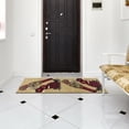 thumbnail image 4 of Ottomanson Machine Washable Non-Slip Rubberback Wine 2x5 Kitchen Runner Rug, 20" x 59", Beige/Red, 4 of 8
