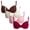 Pink/Burgundy/Ivory/Brown, variant on dELiA*s Girls Training Bra Soft Molded Microfiber Bralette Wire-Free Girls a-Cup Bras 4 Pack