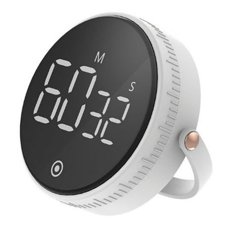 

Magnetic Digital Timer for Kitchen Clock Timer Countdown Stopwatch LED Table Alarm Kitchen(White)