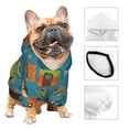 thumbnail image 3 of Fotbe Animals In Camping Print Small Dog Sweater Hoodies Pet Grey Hooded Soft Fleece Sweatshirts with Pocket Fall Winter Puppy Cat Sweaters Warm Clothes-X-Large, 3 of 7