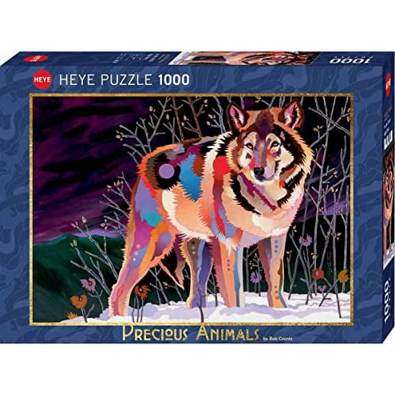 Heye: Precious Animals Night Wolf: 1000 Piece Puzzle
