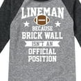 thumbnail image 3 of Instant Message - Lineman Brick Wall Position - Toddler & Youth Raglan Graphic T-Shirt, 3 of 5