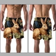 thumbnail image 3 of luoweisi Men's Beach Shorts Quick Dry Swim Trunks with Mesh Lining Rabbit XL, 3 of 5