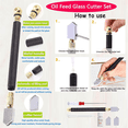 thumbnail image 3 of Glass Cutting Kit with Ruler, Oil Bottle, Scoring Tools, 3-14mm,Glass Cutting Tool Wite Carbide Tip Scriber,Steel Ruler, 3 of 7