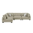 thumbnail image 3 of Lexicon Corydon Microfiber 4-Piece Modular Sectional with Ottoman in Brown, 3 of 8