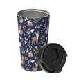 thumbnail image 2 of Fotbe Animals And Wildflowers Printed Insulated Travel Coffee Mug Spill Proof Leak Proof Stainless Steel Coffee Tumbler Reusable Coffee Cups with Lids Thermos, 2 of 8