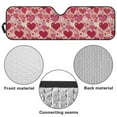 thumbnail image 6 of Uorisanigo Foldable Windshield Sun Shade for Jeep Wrangler Rubicon Sahara TJ JK JKU 2 Door & 4 Door, Pink & Red Heart Windshield Sun Visor Reflective Polyester Blocks Heat and UV, 6 of 7