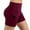 Wine, variant on 50% Off Lenago Women Solid Pocket High-waist Hip Stretch Pants Running Fitness Yoga Shorts Gift for Women