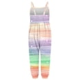 thumbnail image 5 of ITSAME Jumpsuit for Toddler Girls, Gradient Print Spaghetti Strap Lightweight Summer Casual Fashion Romper Multicolor 3T, 5 of 6