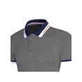 thumbnail image 4 of Sunloudy Hombres Verano Slim Fit Camisa, Contraste Color Solapa Manga Corta Casual Tops para Novio, Marido, Padre Sunloudy moda, 4 of 6