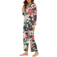 thumbnail image 4 of Unique Bargains Women's Pajama Sleep Shirt Nightwear Sleepwear Lounge Satin Pj Sets, 4 of 5