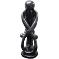 thumbnail image 6 of Stoneage Arts Family Love Parent with Child Bonding Sculpture, Ujamaa - Hand Carved in Kenya (Black, 12 Inch / 1 Parent & 2 Children), 6 of 6