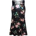 thumbnail image 1 of MediumTall Womens Sleeveless Rosalinda Floral Print Tunic Tops Casual Loose Fitting Flowy Shirts Blouses, 1 of 2