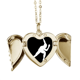 thumbnail image 1 of Deporte patinaje negro silueta Collar colgante en forma de melocotón con alas Unbranded M, 1 of 3