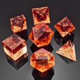 thumbnail image 1 of Bescon Crystal Clear (Unpainted) Sharp Edge DND Dice Set of 7 Razor Edged Polyhedral D&D Dice Set for Dungeons and Dragons Role Playing Games Tangerine Color, 1 of 2