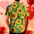 thumbnail image 6 of HomeDM Mens Hawaiian Shirt Summer Beach Short Sleeve Floral Button Down Vacation Tops Tropical Shirt M-3XL, 6 of 9