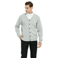 thumbnail image 2 of Toptie Men's Sweater Cardigan Long Sleeve Sweater Open Front Cardigan Sweater Casual Fit V-Neck Cotton-Gray-M, 2 of 10
