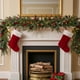 thumbnail image 5 of Adornos navideños, regalos navideños, corona de agujas de pino con bayas, corona artificial de Navidad, decoración de repisa de invierno, mesa de porche, corona navideña, corona navideña verde, decora, 5 of 9
