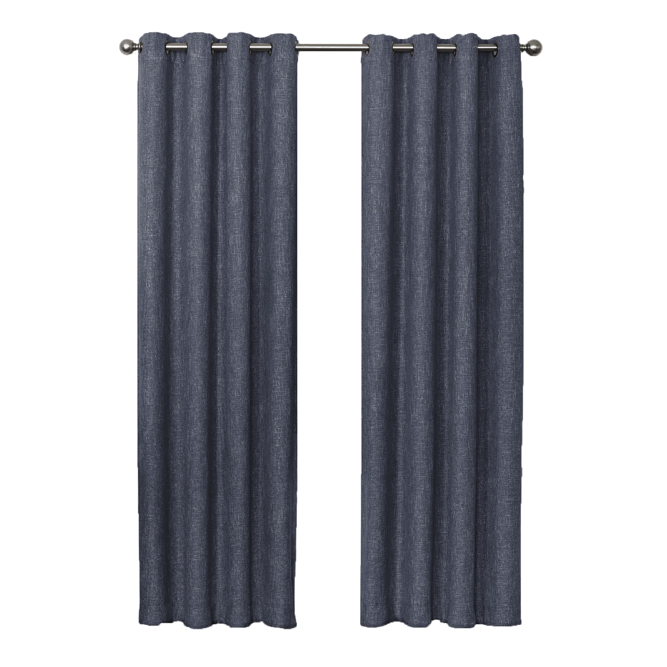 Quinn Blackout Single Curtain Lined Grommet Panel, 50" x 108", Navy