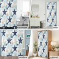 thumbnail image 5 of Shower Curtain Bathroom Set Nautical Starfish Seahorse Seashell Waterproof Fabric Shower Curtains with Grommets&Hooks, Marine Life Pattern Privacy Bath Curtain for Bathtub 48x72in, 5 of 9