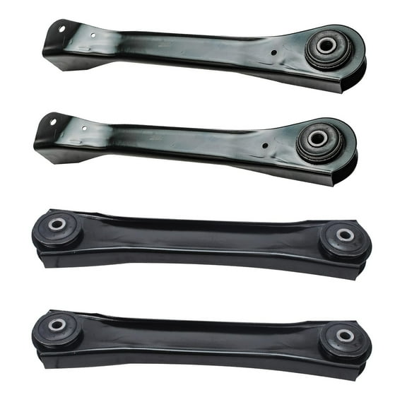 Detroit Axle - Front Control Arms for 1997-2006 Jeep Wrangler TJ, Replacement 1998 1999 2000 2001 2002 2003 2004 2005 4pc Lower and Upper Control Arms Assembly