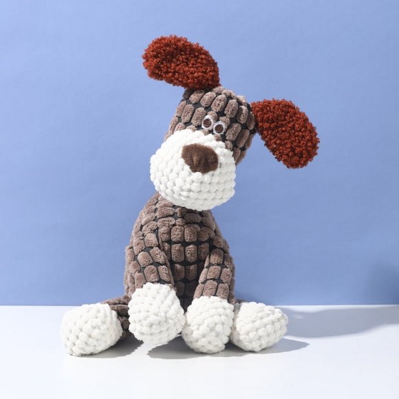 Pet Toy Dog Chew Sound Toy Funny Donkey Teething Pet Plush Toy - 26cm (brown)