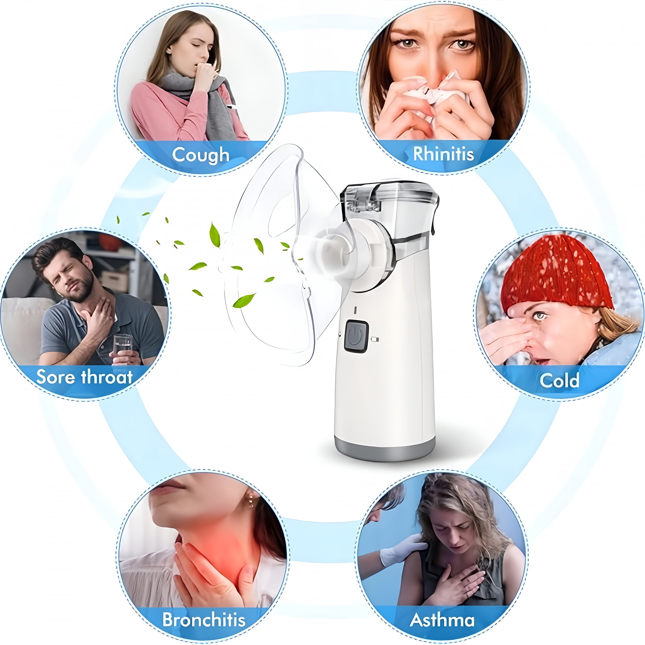 HIBIBUD Handheld Portable Personal Humidifier with One-Touch Automatic Cleaning