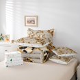 thumbnail image 6 of Homewish Stars Print 7-Piece Twin Bedding Sets For Children Teens Adults,Bling Golden Glitter Bedding Comforter Set,Animal Leopard Print Breathable Sheet Sets,Super Cozy Room Decor,Reversible, 6 of 8