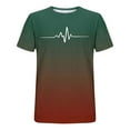 thumbnail image 3 of Men's Casual Summer Short Sleeve T-Shirts Gradient Crew Neck Tee Tops Lightweight Cotton Print T Shirt, 3 of 3