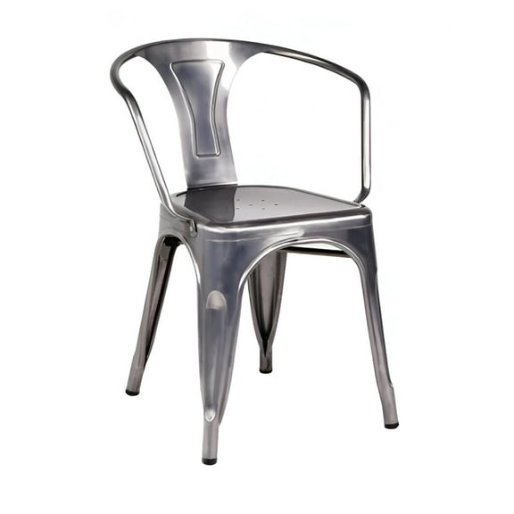 Tolix Chair with Arms Gunmetal - Replica