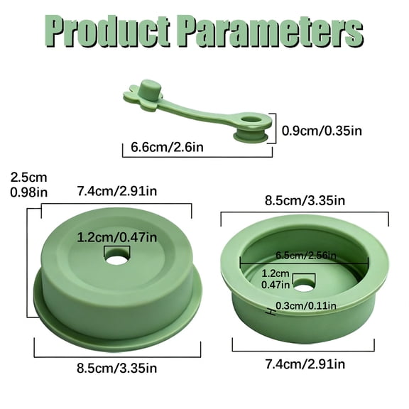 Clearance Sale | Soft Silicone Mason Jar Lid with Straw Hole, Leak-Proof Sealing Cover for Standard Cups, Purple