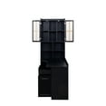 thumbnail image 5 of Lisonu Black L-Shaped Corner Computer Desk with Drawers, Bookshelf & Hutch: 2-in-1 Study Modern Style Table, Large Workspace for Home Office, 5 of 14