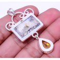 thumbnail image 2 of Malingano Jasper & Lemon Quartz Gemstone 925 Sterling Silver Pendant 2.15" A332, Beautiful Jewelry For Woman, New Year Sale, Valentin's Day Gift, 2 of 2