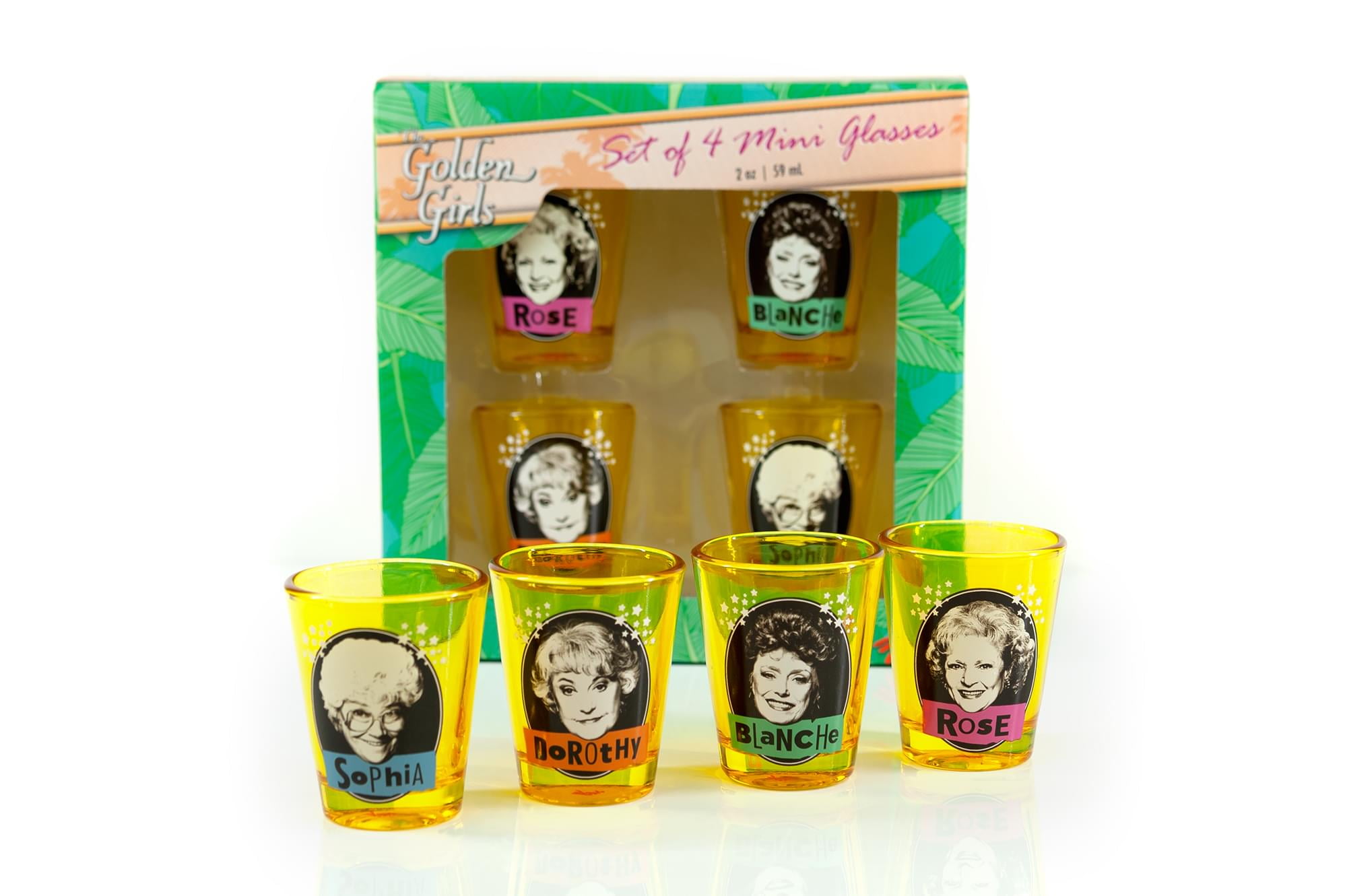 The Golden Girls Official Shot Glass Collectible Set Each Holds 2