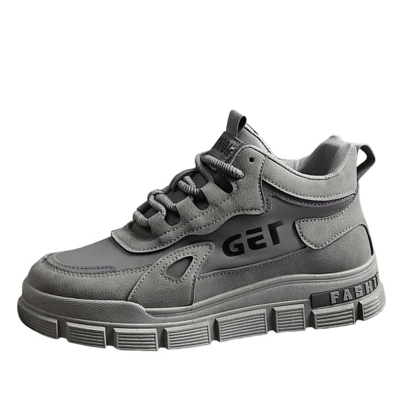 XIMIN Unisex Safety Shoes - Steel Toe Work Sneakers with Wide Fit, Slip Resistant Sole and Puncture Proof Protection for Construction (Grey, 9)