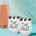 thumbnail image 5 of 50th Birthday Gifts for Women - 50th Birthday Wine Tumbler for Women, 12oz Insulated Wine Tumbler with Lid and Straw, 50 Years Old Birthday Gifts for Anniversary Decorations (White), 5 of 6