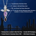 thumbnail image 2 of Cross Necklace for Women in 925 Silver and 10K Yellow Gold with Amethyst and Lab Grown Diamond and Red Garnet | 1.19 Cttw | Jesus Christian Religious Crucifix | Marquise 8X4MM | With 18 inch Chain, 2 of 6