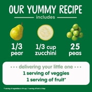 Happy Baby Clearly Crafted, Stage 2 Organic Baby Food, Pears Zucchini & Peas Pouches, 4 oz. (8 pack) Pouches, Pouches, 4 oz. (8 pack)