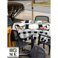 thumbnail image 5 of Outdoor Tablecloth with Umbrella Hole for Patio/Picnic/Party/Camping, Country Farmhouse Waterproof Table Cloth Square Cover Washable, Vintage Farm Tropical Leaves Floral Plaid (54"x 54"), 5 of 8