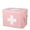 Pink, variant on First Aid Medicine Box Supplies Kit Organizer - 8.6" White Metal Tin Medic Bin Hard Case with Removable Tray Handle Storage Compartment, Vintage Antique Empty Boxes for Home Family Emergency Tool Set